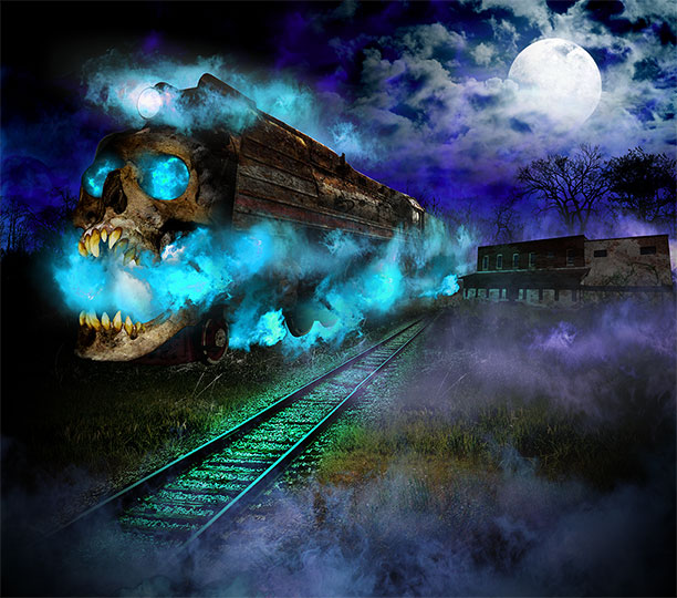 Derailed Haunted House Marketing Artwork Derailed Haunted House Marketing Artwork